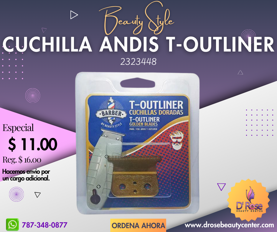 Beauty Style Cuchillas Remplazo Dorado para–Trimmer Andis T-outliner 2323448