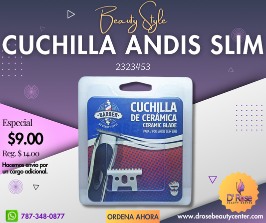 Beauty Style Andis Slim Line Cuchilla de Ceramica Remplazo 2323453