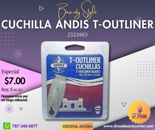 Beauty Style Andis T-Outliner Cuchilla Remplazo de Ceramica 2323463
