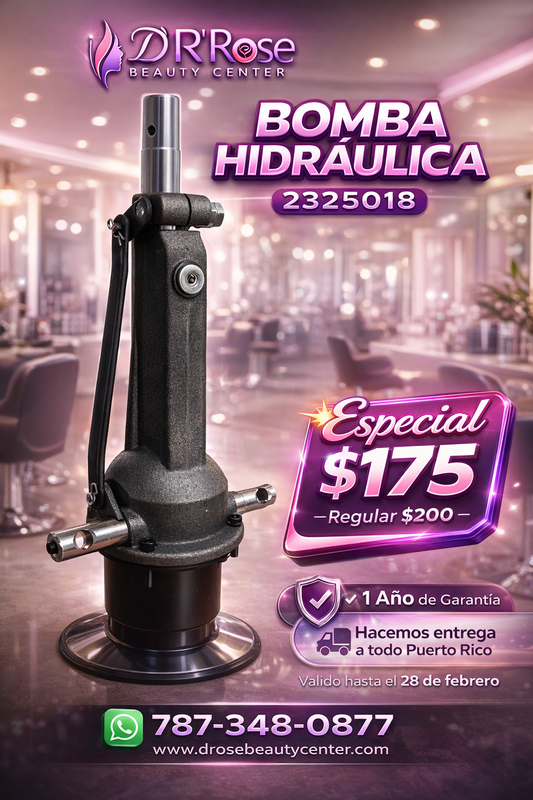 Bomba Hidráulica Profesional Beauty Style 2325018 para Sillas de Barbería y Estilo