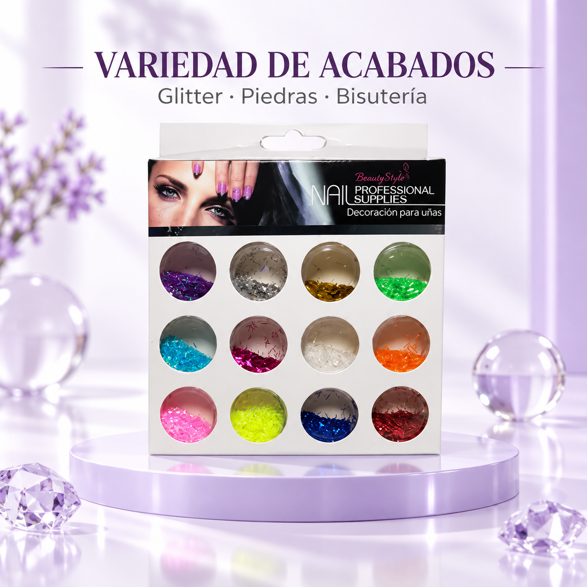 Beauty Style Decoración para Uñas – 12 Envases Surtidos 2464901