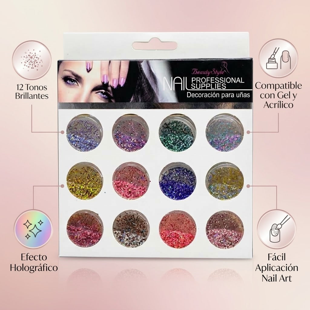 Beauty Style Decoración para Uñas – 12 Diseños Surtidos 2464925