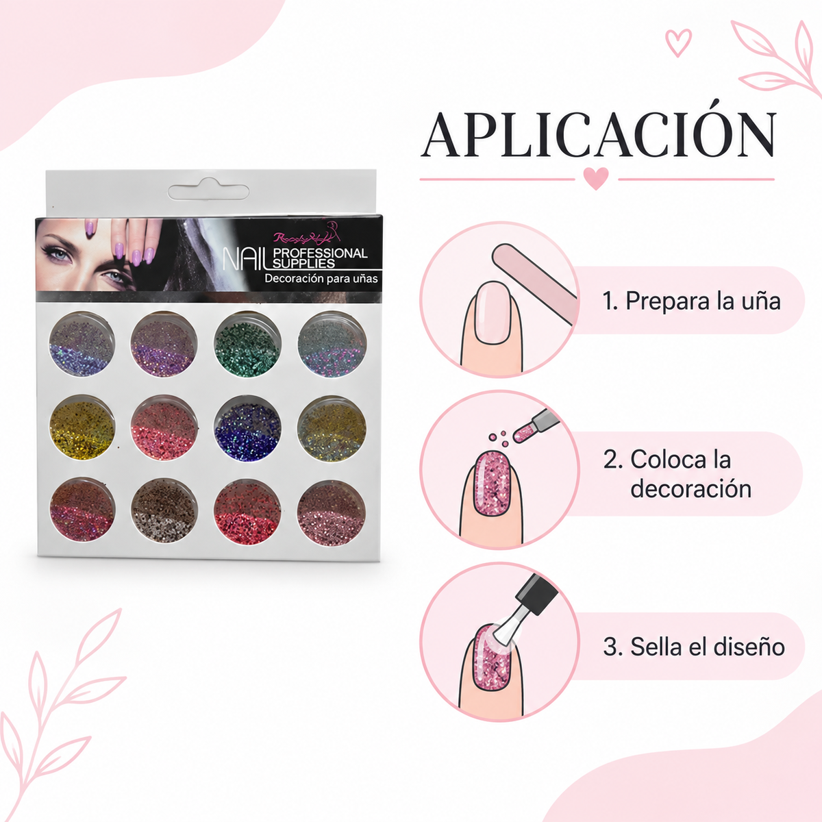 Beauty Style Decoración para Uñas – 12 Diseños Surtidos 2464925