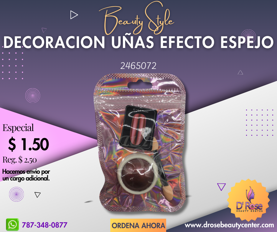 Beauty Style Polvo Decoración de Uñas Color Rojo 2465072