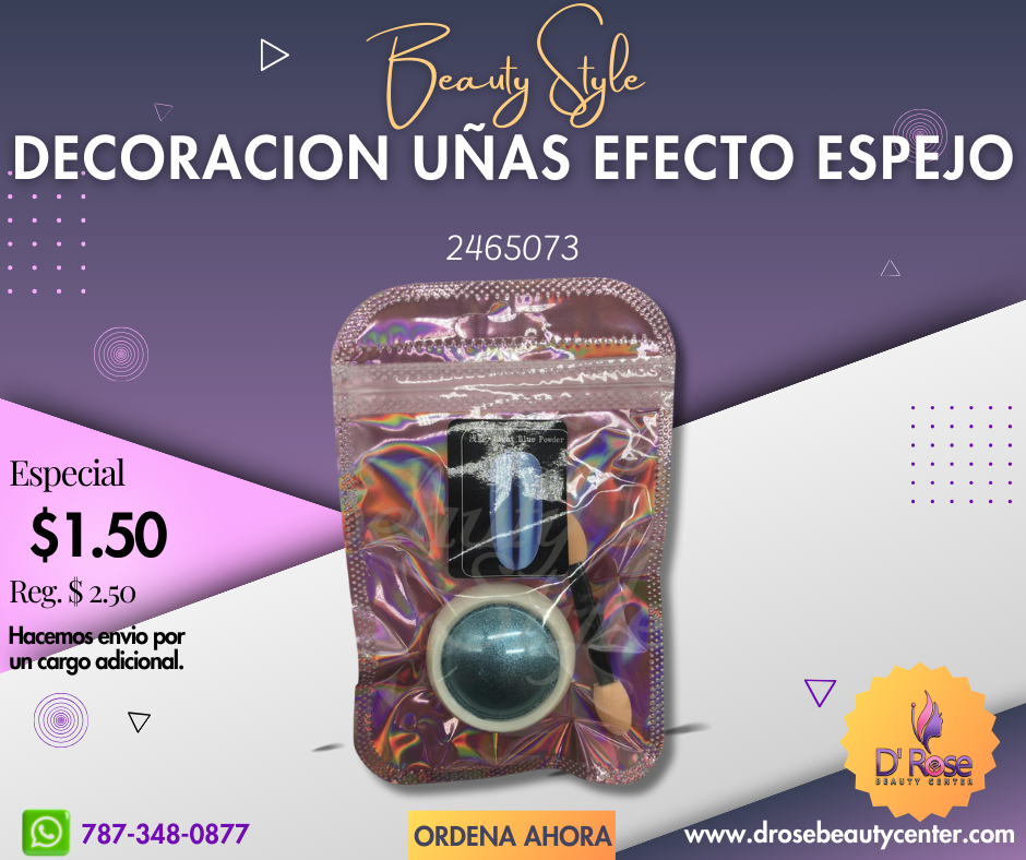 Beauty Style Polvo Decoración de Uñas #Azul 2465073