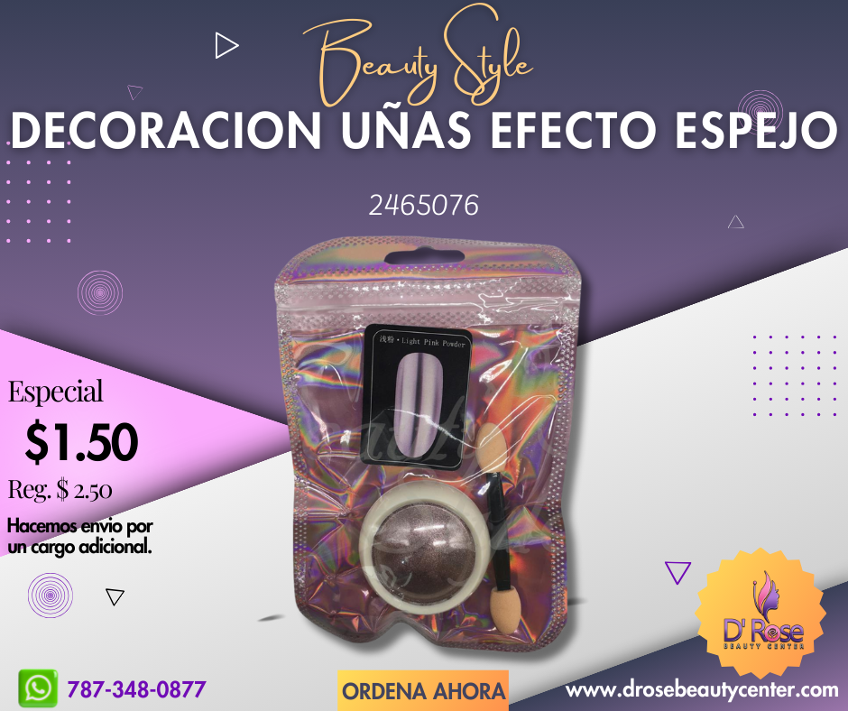 Beauty Style Polvo Decoración de Uñas Color Light Pink 2465076