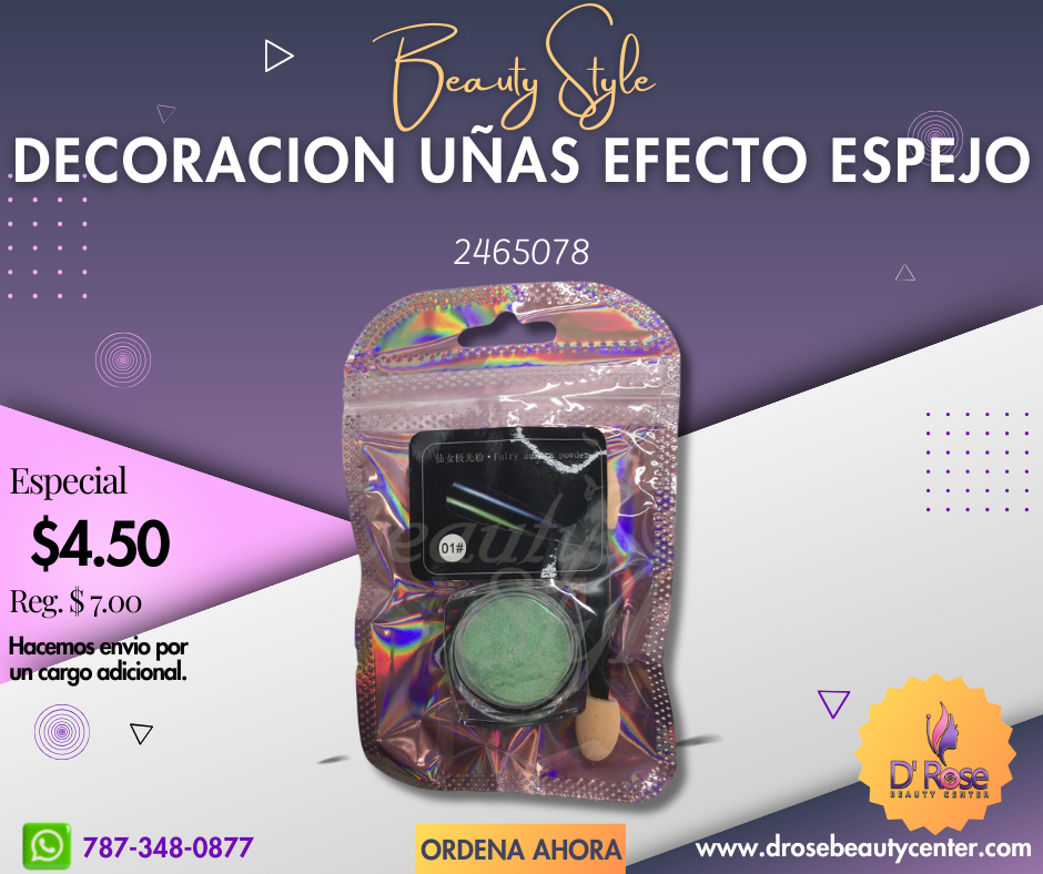 Beauty Style Polvo Decoración de Uñas #1 Verde 2465078