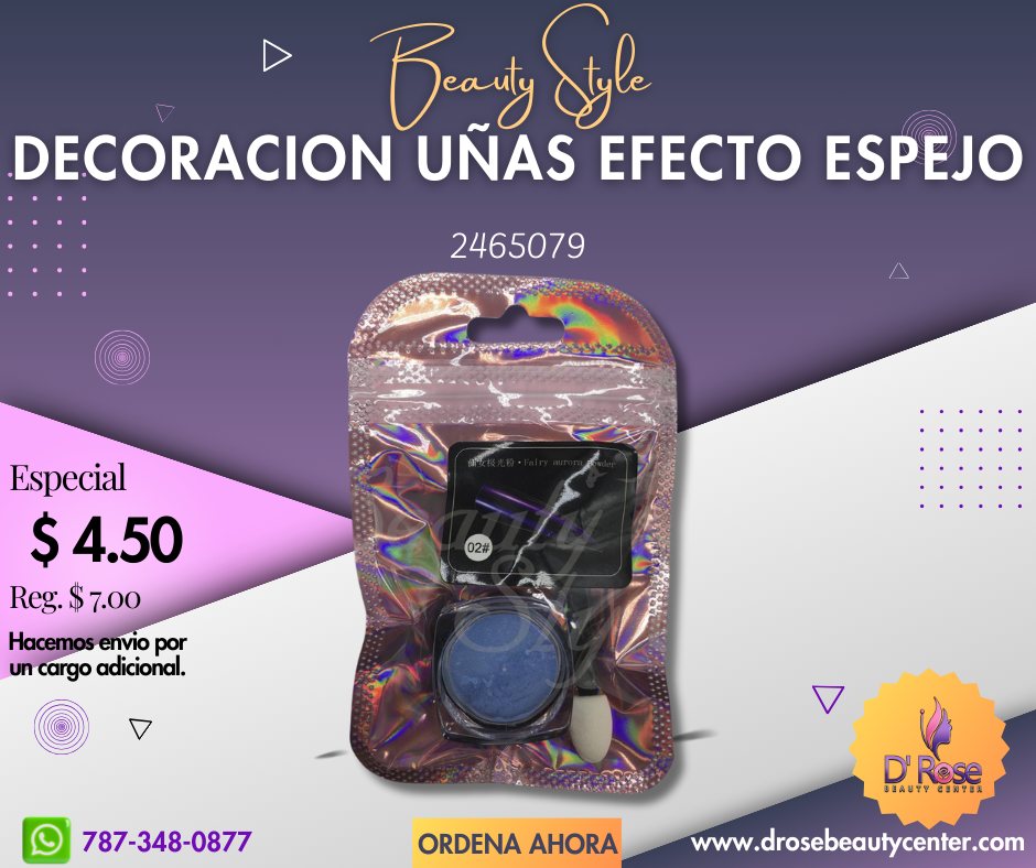 Beauty Style Polvo Decoración de Uñas #2 Azul 2465079