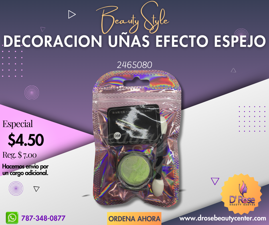 Beauty Style Polvo Decoración de Uñas #6 Verde 2465080