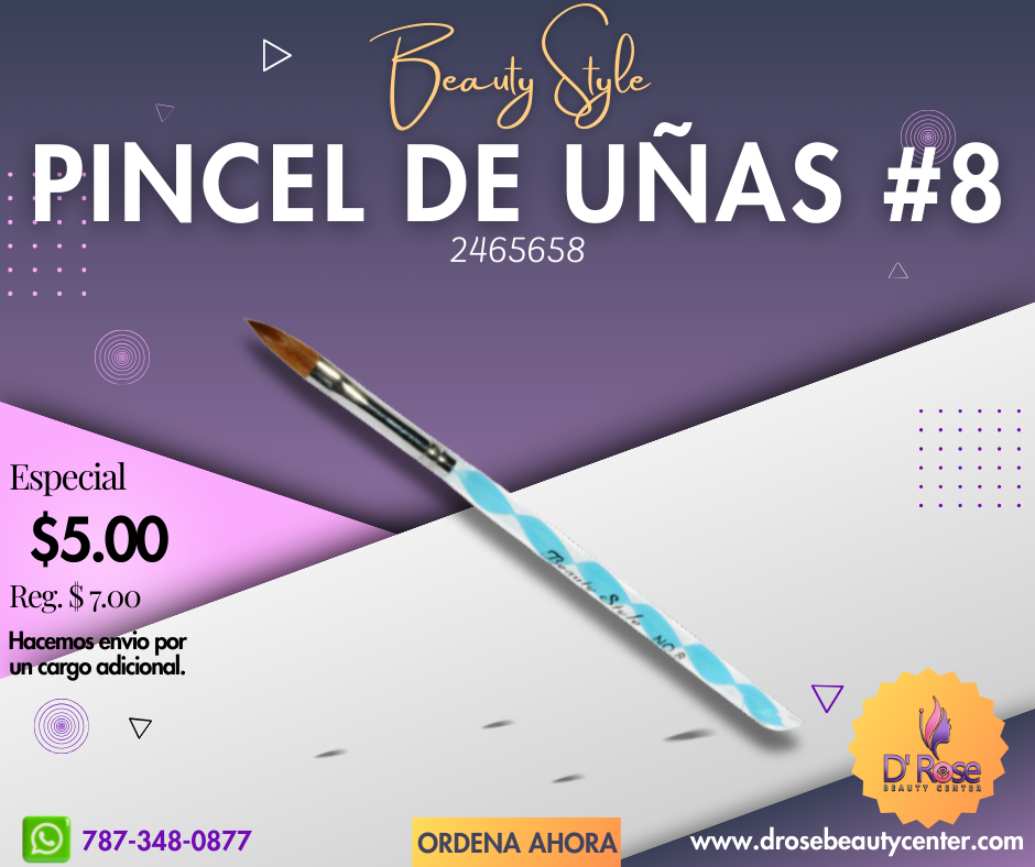 Beauty Style Pincel Beauty Nail #8 By Kolinsky 2465658