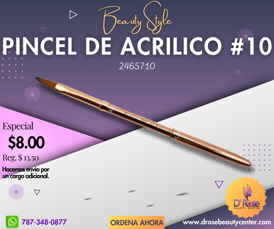 Beauty Style Pincel de Acrílico #10 Beauty Nail By Kolinsky 2465710