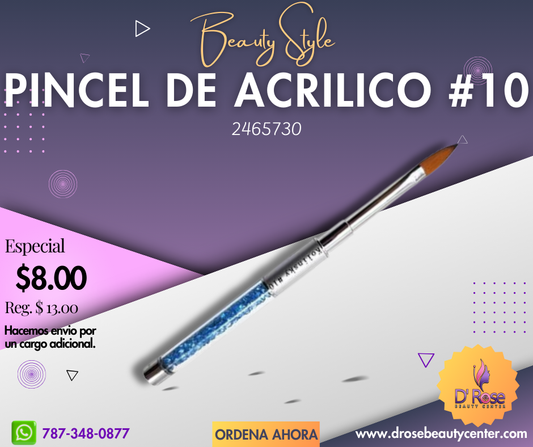 Beauty Style Pincel de Aplicación de Acrílico Beauty Nail by Kolinsky #10 2465730