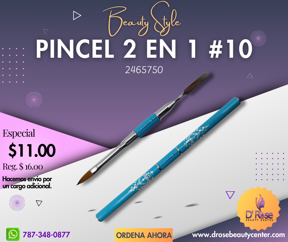 Beauty Style Pincel 2 en 1 #10 By Kolinsky 2465750
