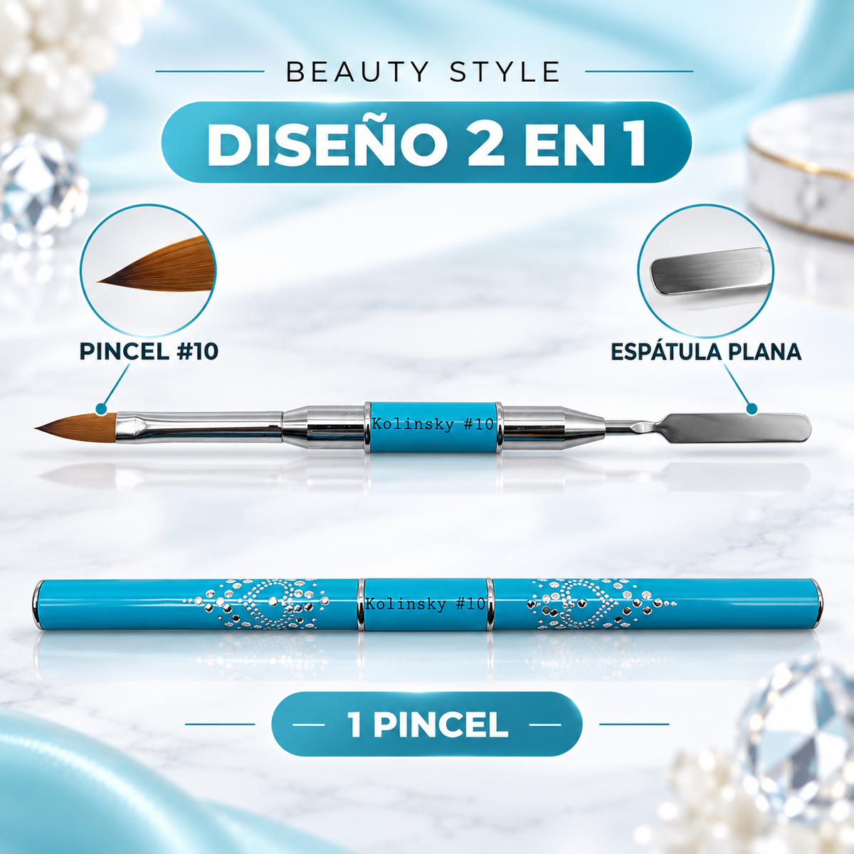 Beauty Style Pincel 2 en 1 #10 Kolinsky – 2465750