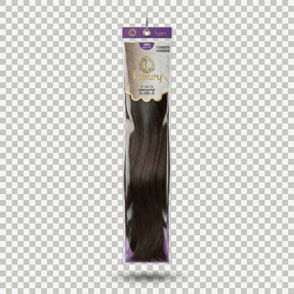 Luxury 100% Human Hair Style Extensión de Cabello Color 4AS 24"
