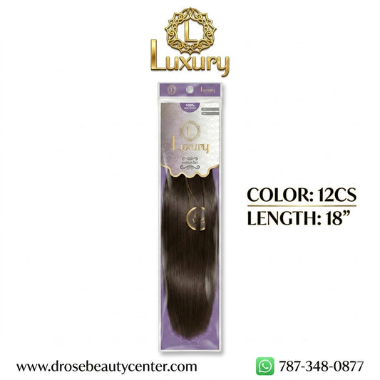 Luxury Human Hair Style Extensión de Cabello Color 12CS 18"
