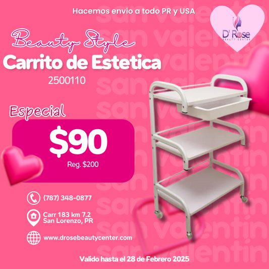 Beauty Style Carrito Auxiliar Para Estilista o Esteticista 2500110