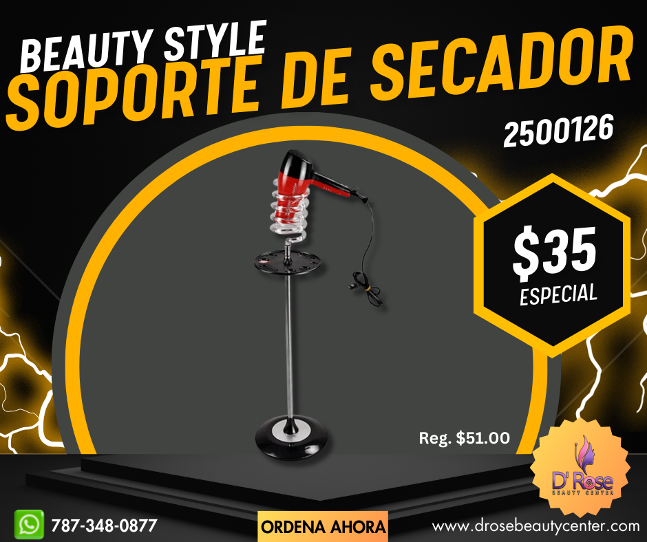 Beauty Style Soporte de Secador Metalico de Piso 2500126