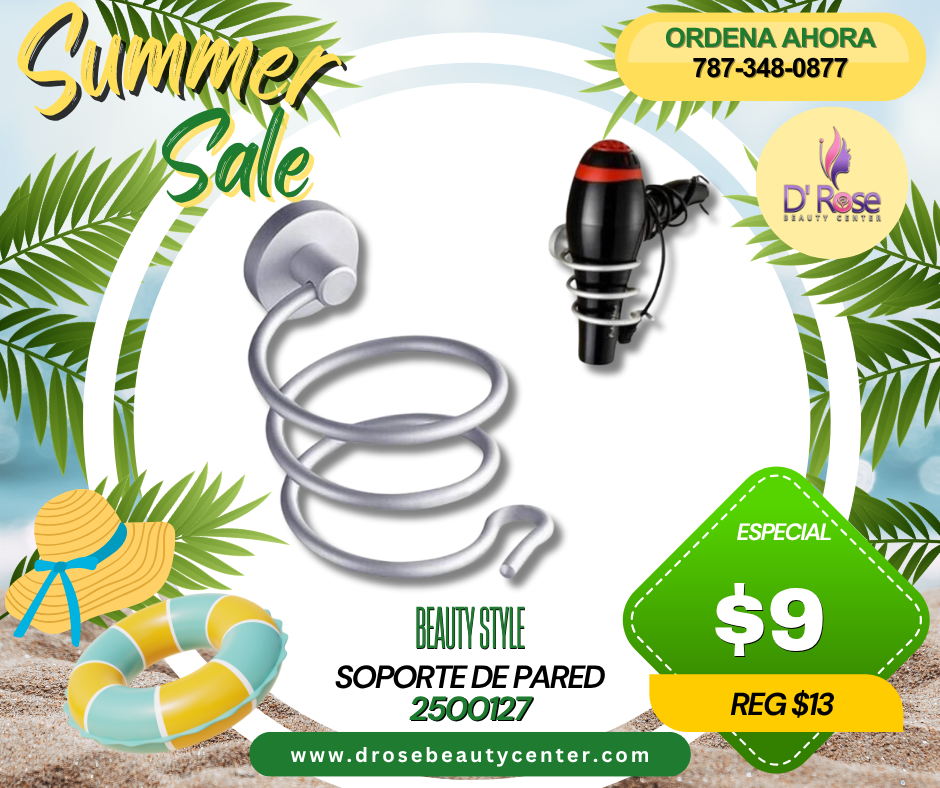 🔥 SOPORTE DE SECADOR DE PARED – BEAUTY STYLE 2500127