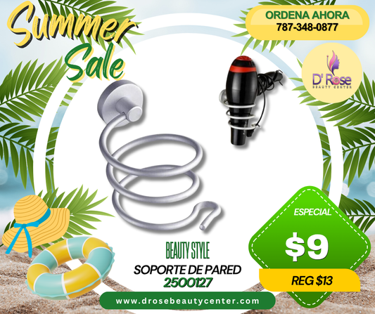 🔥 SOPORTE DE SECADOR DE PARED – BEAUTY STYLE 2500127