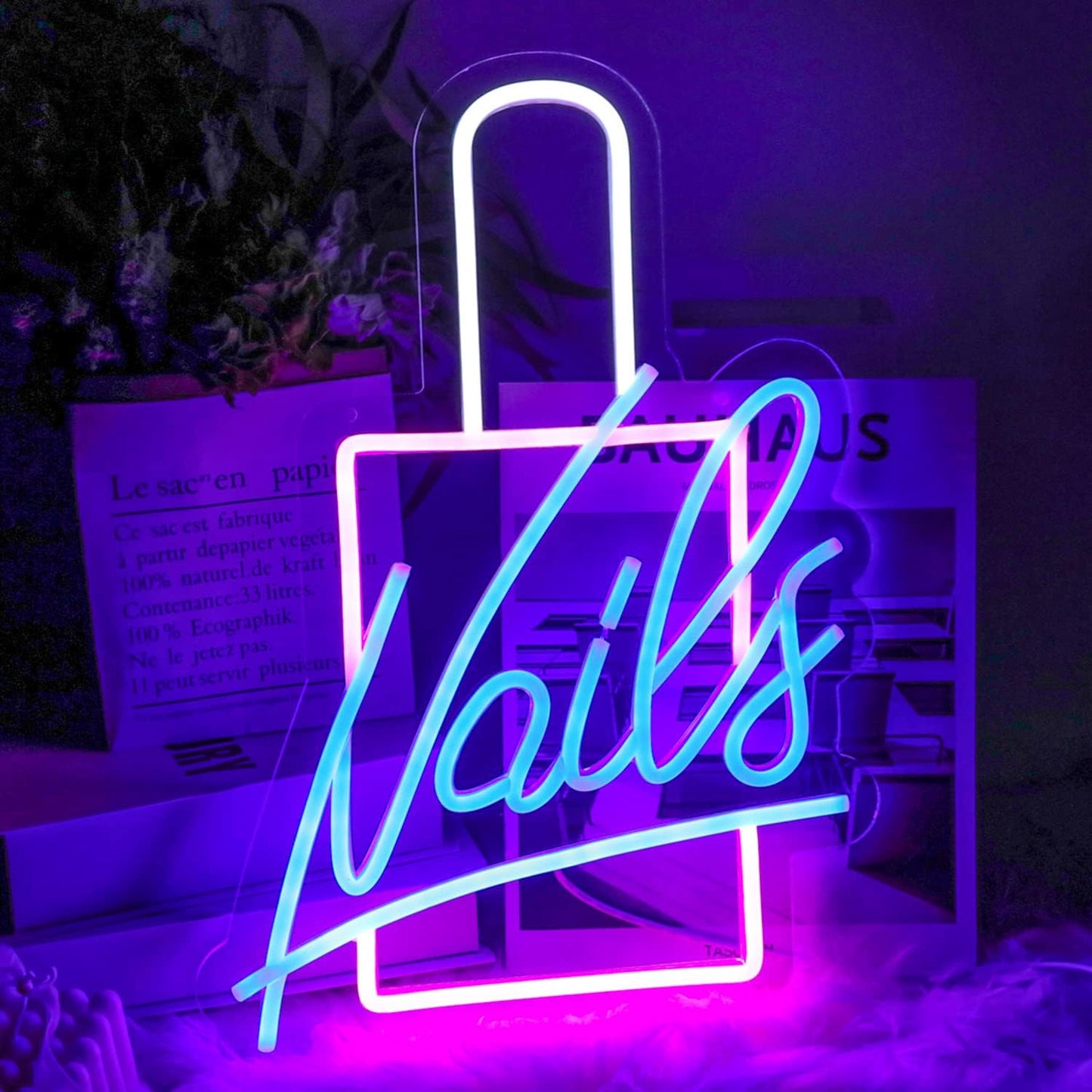 💡 LETRERO LED NAILS – MODELO 2500796