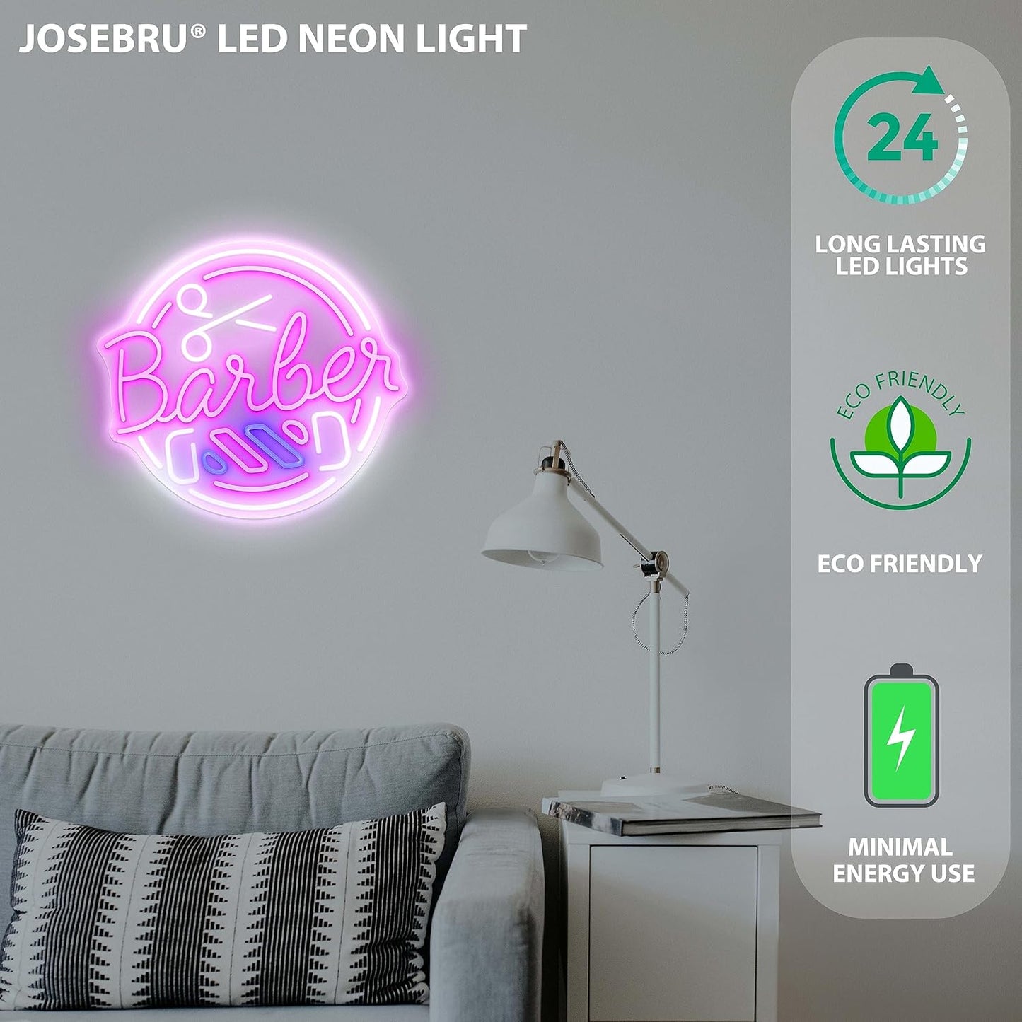 ✨ Letrero LED Barber – Beauty Style (2500849)