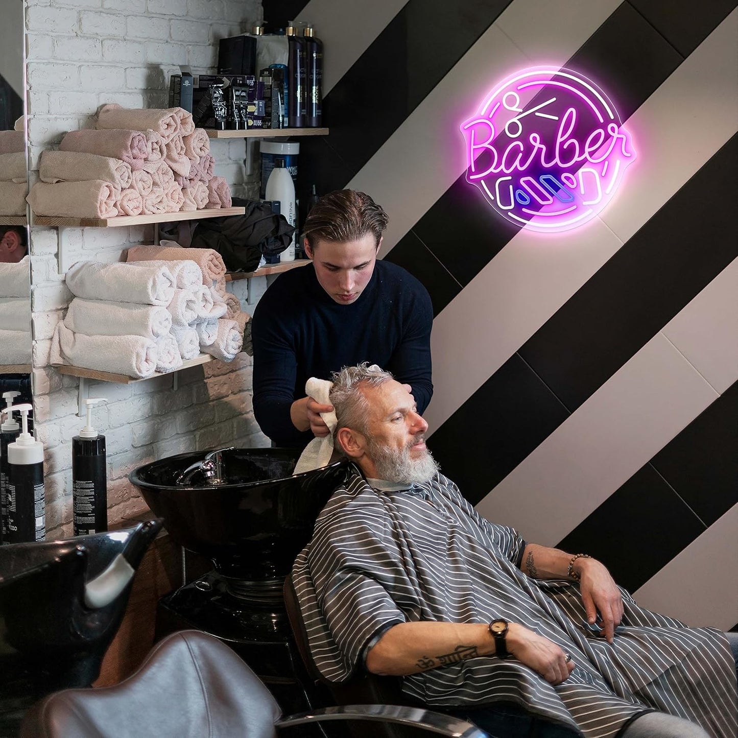 ✨ Letrero LED Barber – Beauty Style (2500849)