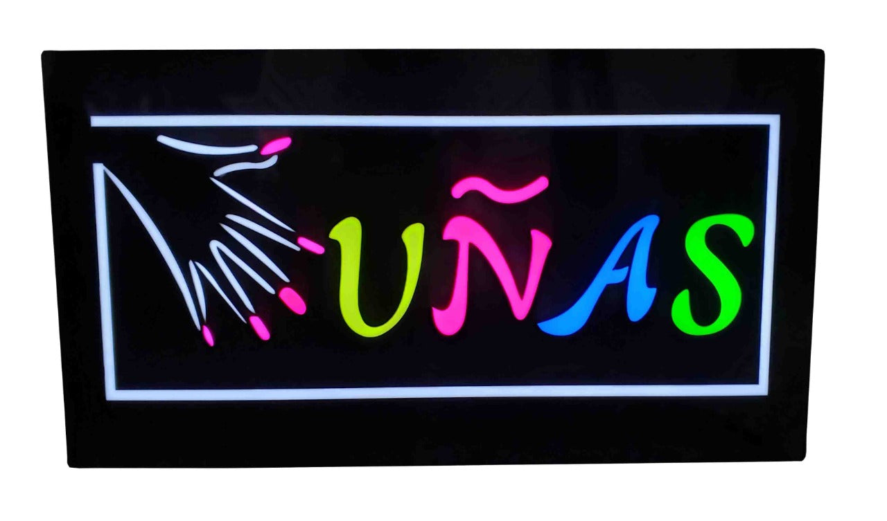RÓTULO LED “UÑAS” MODELO 2500853
