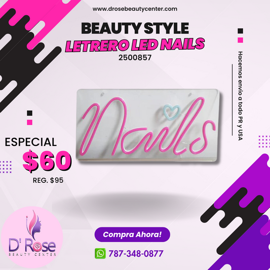 Beauty Style Letrero Led Electrico NAILS 2500857