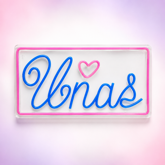 Beauty Style Letrero LED Uñas Neón Rosa y Azul 2500858