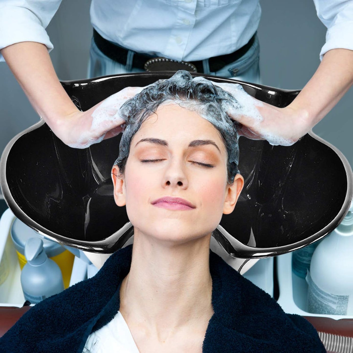 💈 BEAUTY STYLE LAVACABEZA PORTÁTIL GRANDE PARA ESTILISTA O BARBERO | REF. 2500907