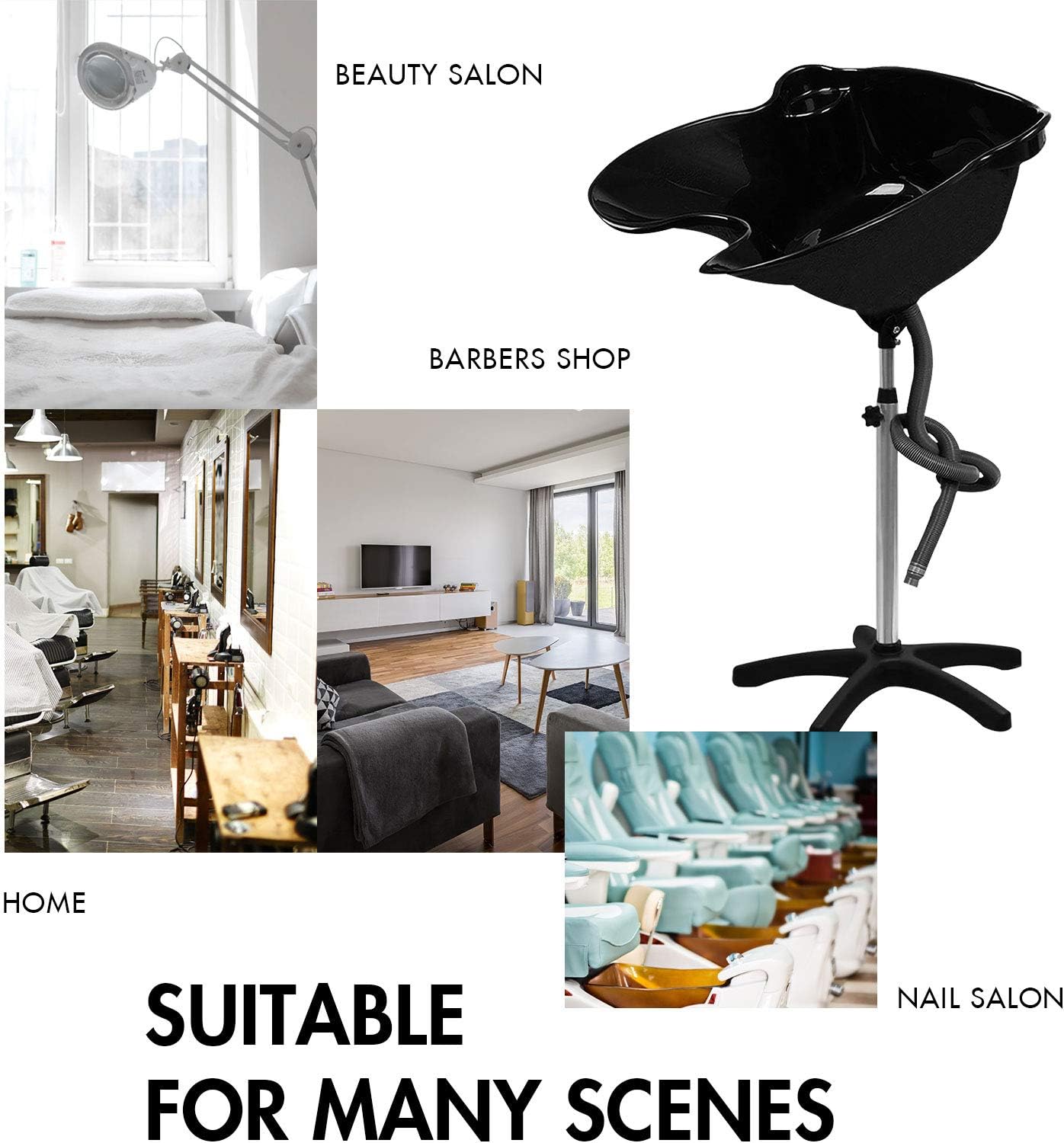 💈 BEAUTY STYLE LAVACABEZA PORTÁTIL GRANDE PARA ESTILISTA O BARBERO | REF. 2500907