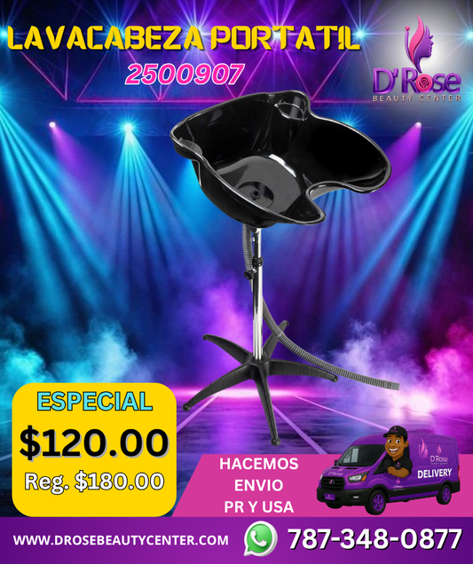 💈 BEAUTY STYLE LAVACABEZA PORTÁTIL GRANDE PARA ESTILISTA O BARBERO | REF. 2500907