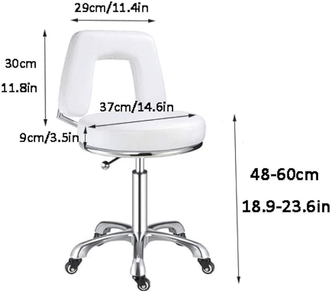 🪑 Silla Madrid para Manicurista u Oficinista – Blanco (2503955)