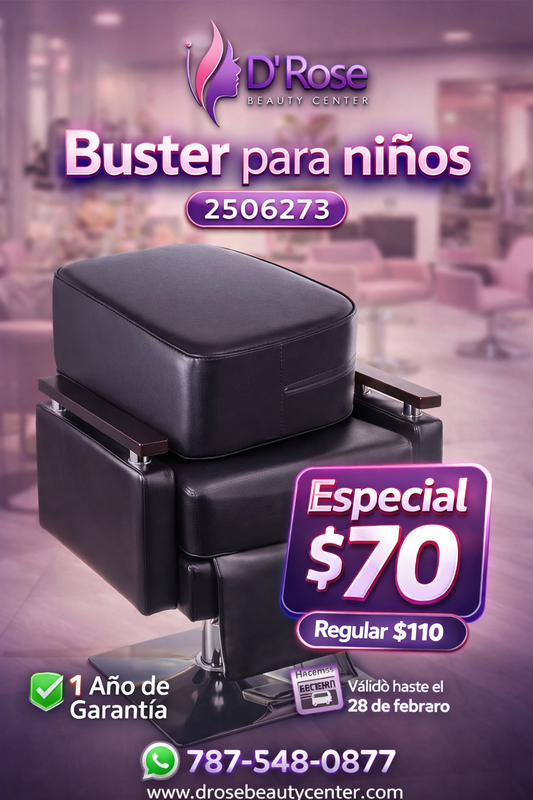 ✨🧒 Buster Profesional para Niños Beauty Style 2506273 – Elevador de Corte Cómodo y Seguro para Salón y Barbería