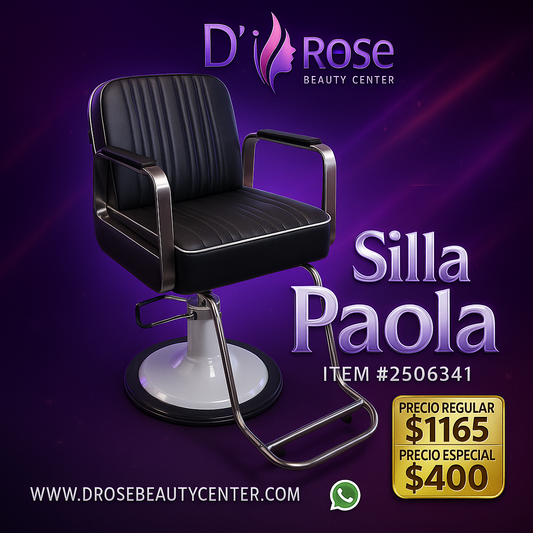 🪑 Silla Paola Negra para Barbería y Estilo Profesional – Item 2506341