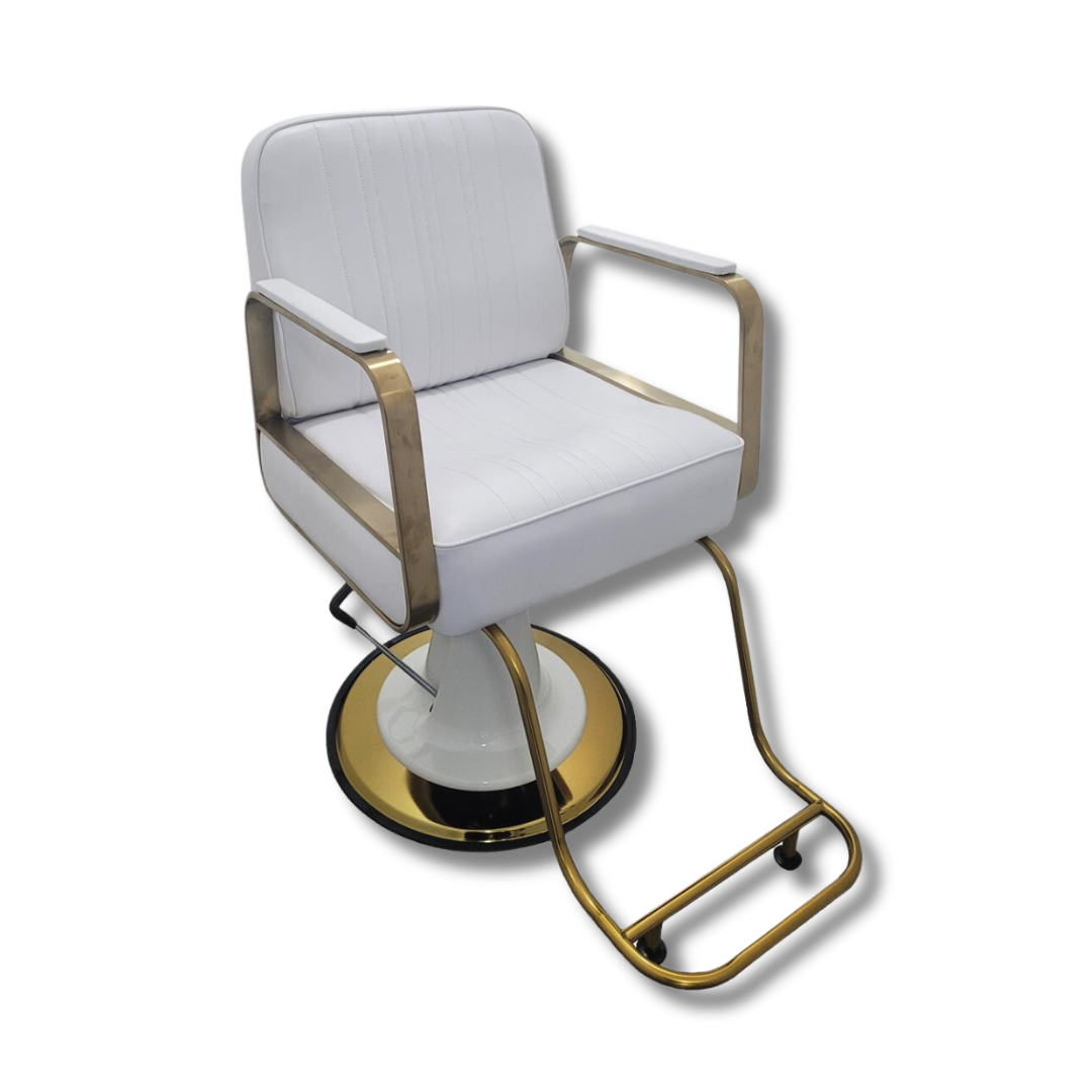 ⭐ Silla Paola Blanca para Barbería y Estilo – Modelo 2506344 (DAÑADA)