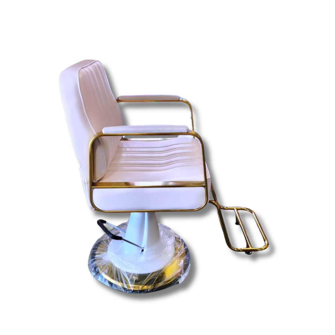 ⭐ Silla Paola Blanca para Barbería y Estilo – Modelo 2506344 (DAÑADA)