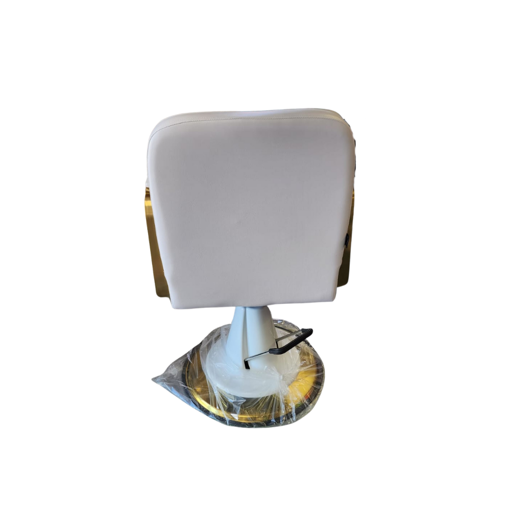⭐ Silla Paola Blanca para Barbería y Estilo – Modelo 2506344 (DAÑADA)