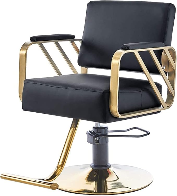 Beauty Style Silla Valentina Hidráulica Negra con Base Dorada 2506411