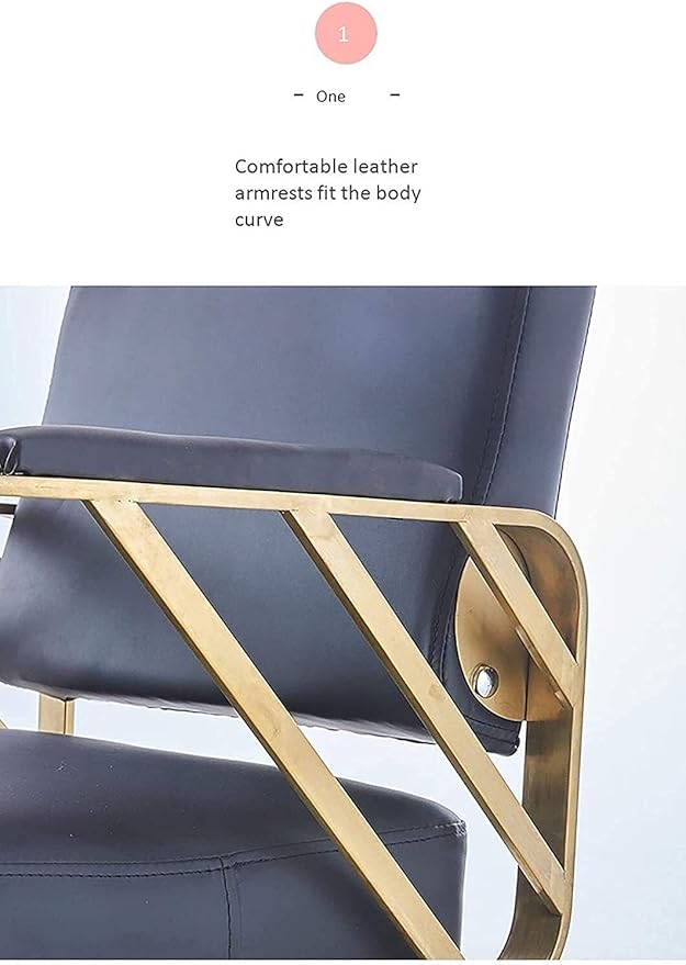 Beauty Style Silla Valentina Hidráulica Negra con Base Dorada 2506411