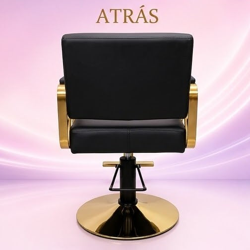 Beauty Style Silla Valentina Profesional Negra con Base Dorada 2506411