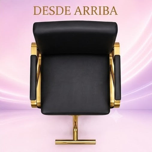 Beauty Style Silla Valentina Profesional Negra con Base Dorada 2506411
