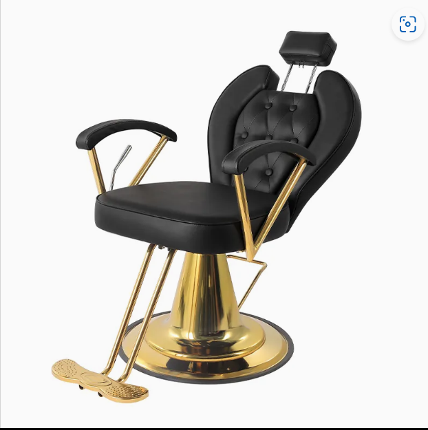 🪑 SILLA RECLINABLE KARINA NEGRO CON DORADO – 2506431