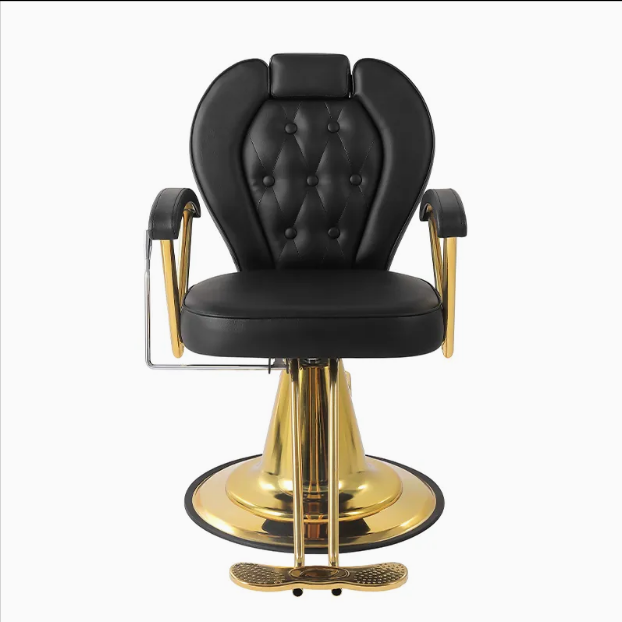 🪑 SILLA RECLINABLE KARINA NEGRO CON DORADO – 2506431
