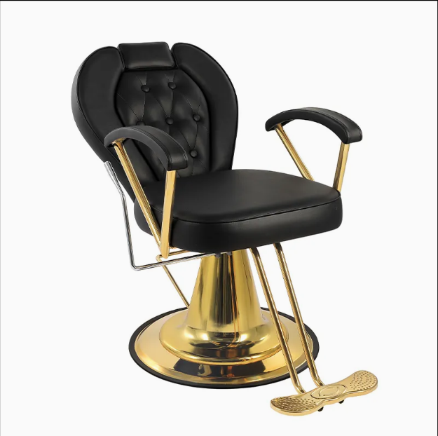🪑 SILLA RECLINABLE KARINA NEGRO CON DORADO – 2506431