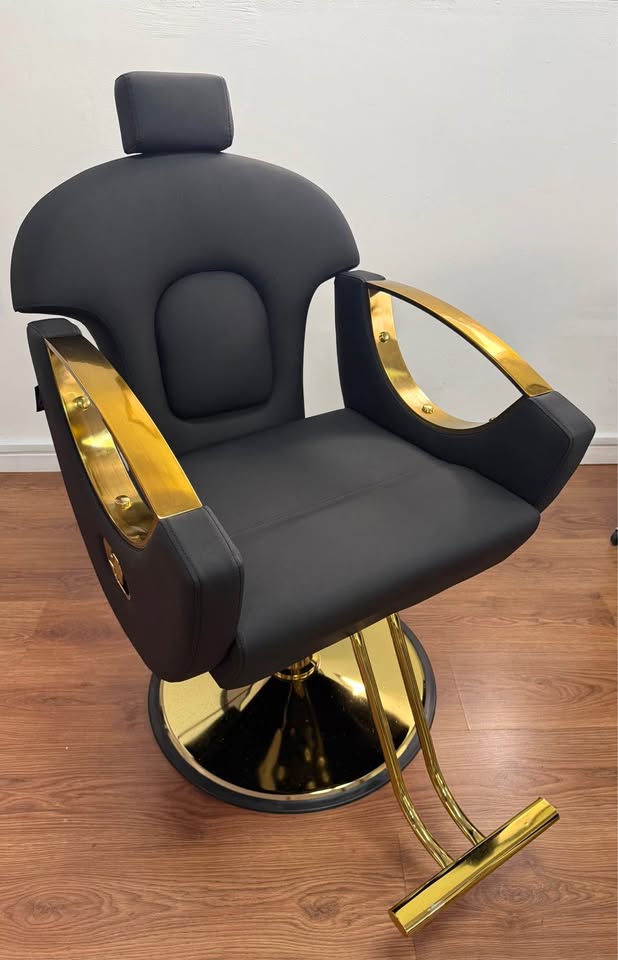 Beauty Style Silla Rosella Profesional Negra con Detalles Dorados 2506501