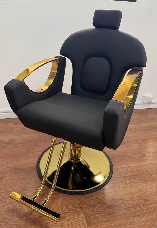 Beauty Style Silla Rosella Profesional Negra con Detalles Dorados 2506501
