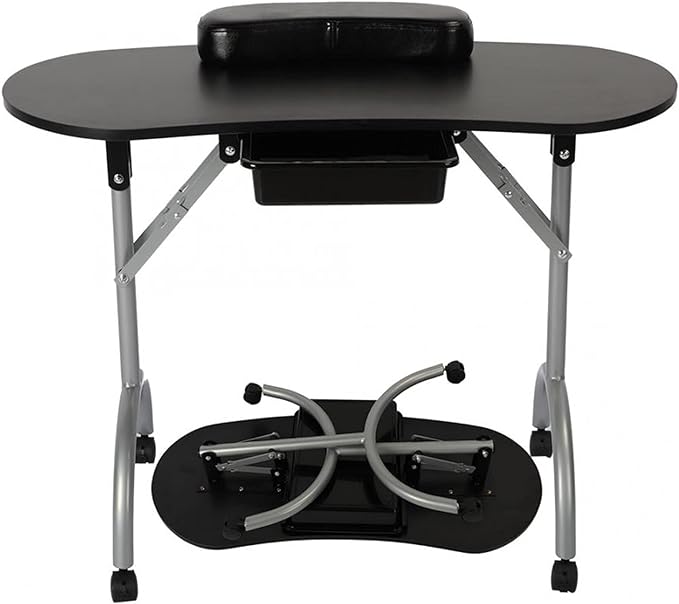 Beauty Style Mesa de Manicura o Uñas Anyi Color Negro con Blanco 2508071