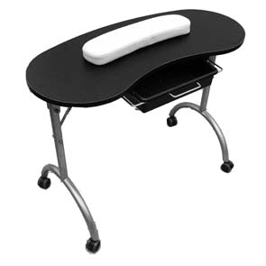 Beauty Style Mesa de Manicura o Uñas Anyi Color Negro con Blanco 2508071